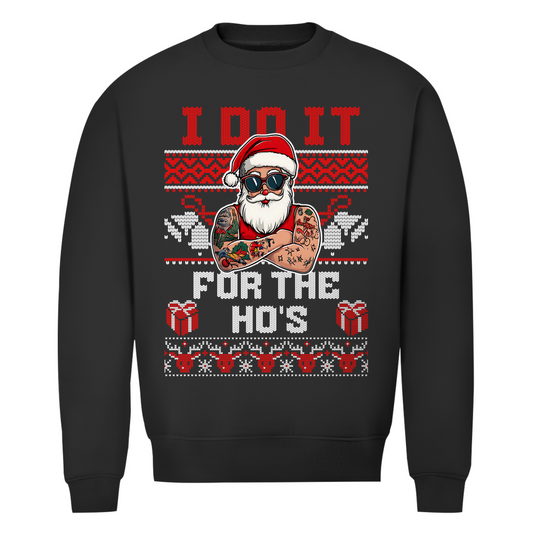 I do it for the Ho's - Unisex Weihnachtssweater Clothes Schwarz XS Tattoo Fashion von inked-mafia.de. Dieses Teil gehört in jeden Kleiderschrank eines inked-rebels! Finde ideale Geschenke für Tätowierte, Tattoofans oder Tätowierer.