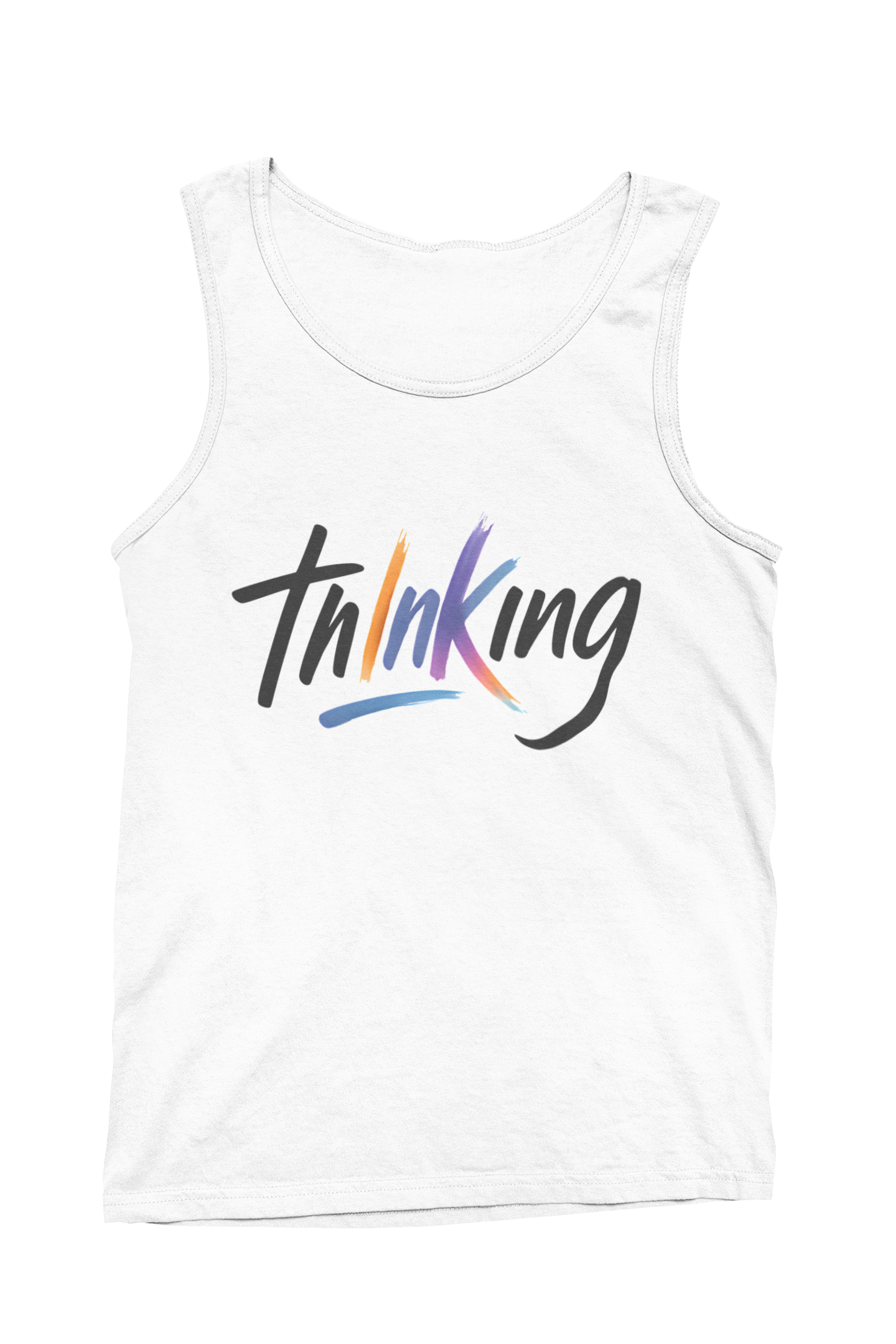 thinking - Herren Tank Top Clothes Tattoo Fashion von inked-mafia.de. Dieses Teil gehört in jeden Kleiderschrank eines inked-rebels! Finde ideale Geschenke für Tätowierte, Tattoofans oder Tätowierer.