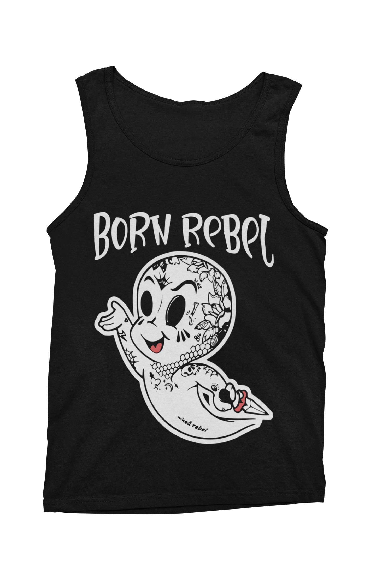 Born Rebel - Herren Tank Top Clothes Tattoo Fashion von inked-mafia.de. Dieses Teil gehört in jeden Kleiderschrank eines inked-rebels! Finde ideale Geschenke für Tätowierte, Tattoofans oder Tätowierer.