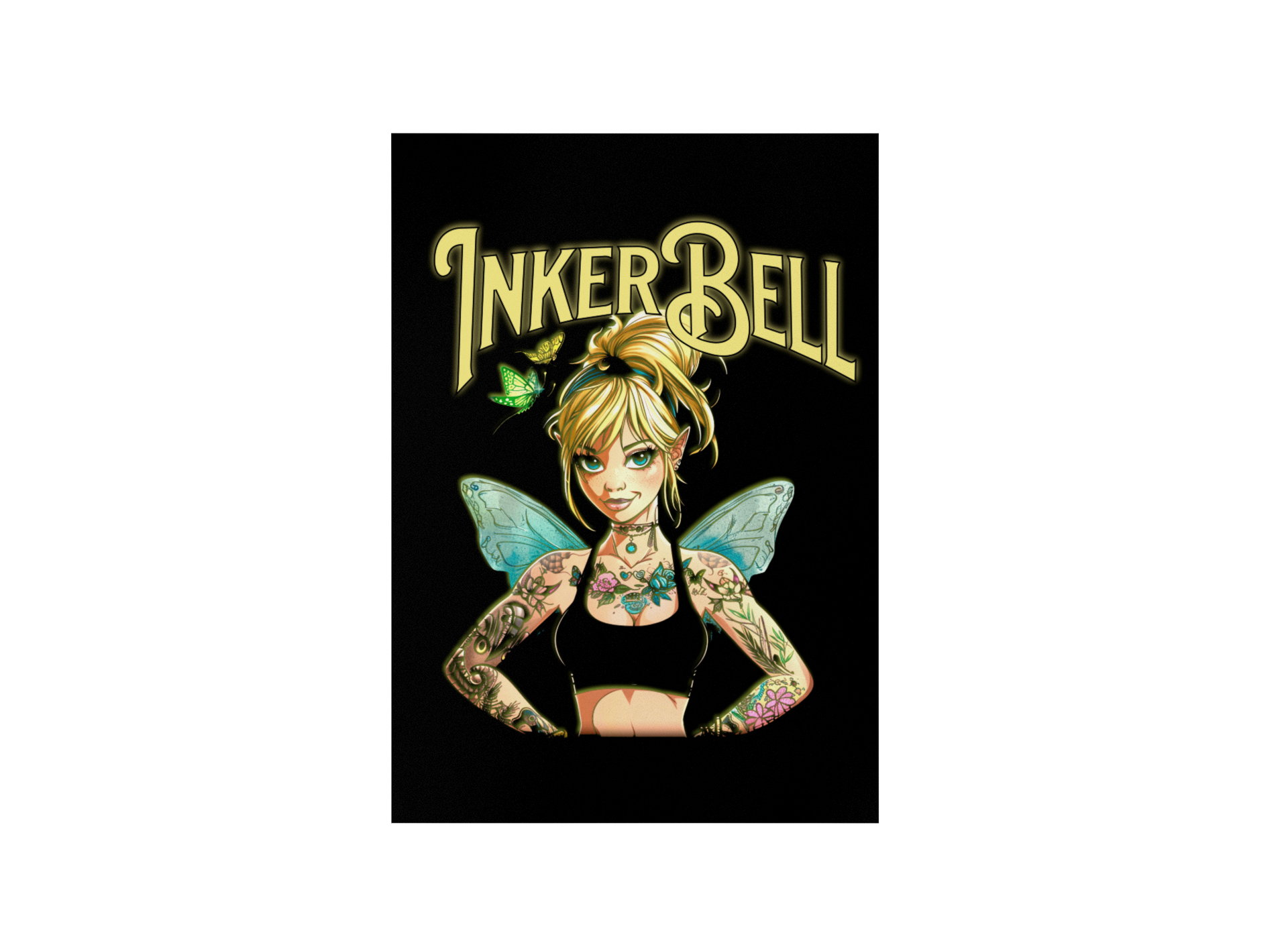 Inkerbell - Poster Poster     Tattoo Fashion von inked-mafia.de. Dieses Teil gehört in jeden Kleiderschrank eines inked-rebels! Finde ideale Geschenke für Tätowierte, Tattoofans oder Tätowierer.