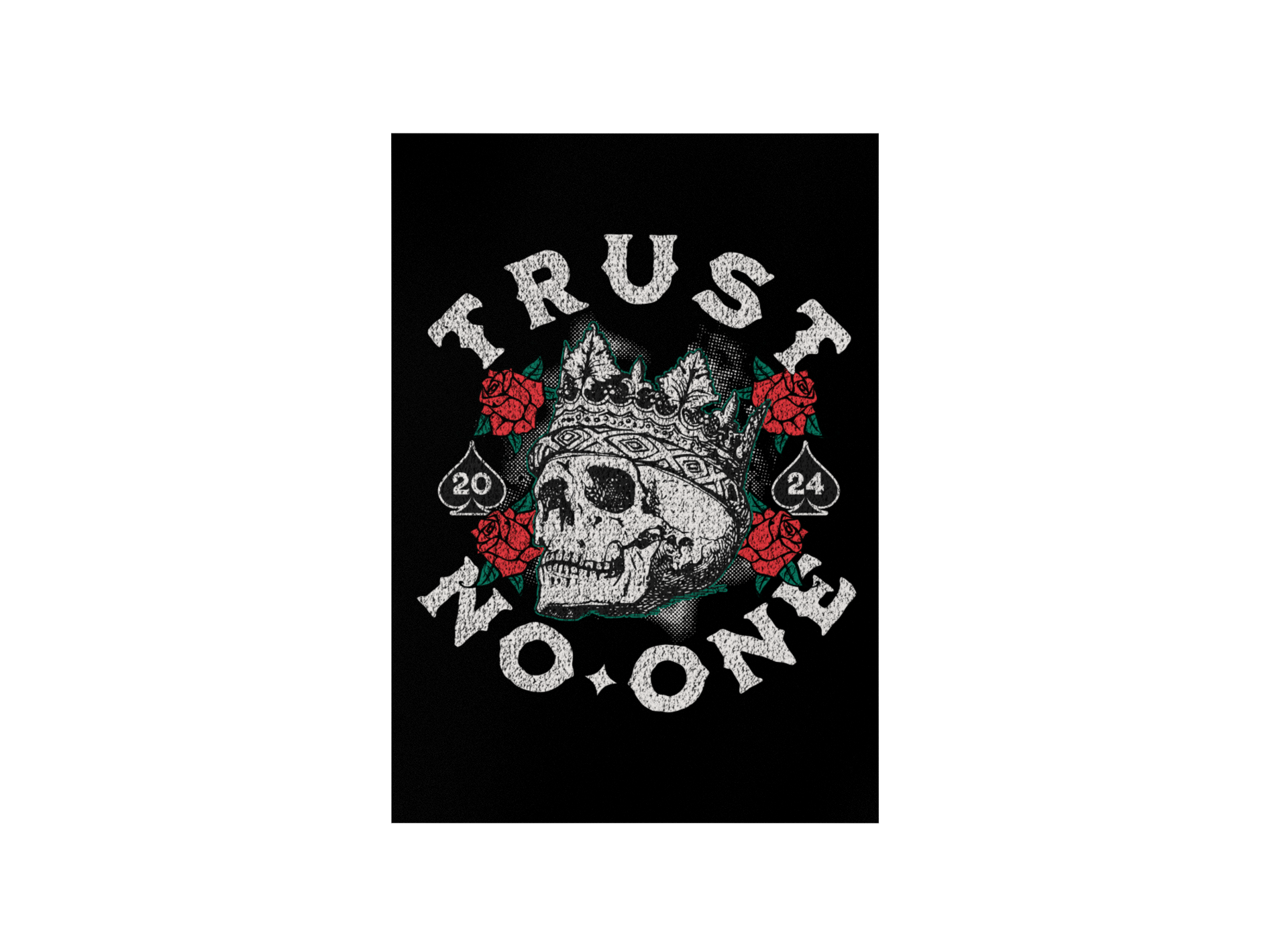 Trust no one - Poster Poster     Tattoo Fashion von inked-mafia.de. Dieses Teil gehört in jeden Kleiderschrank eines inked-rebels! Finde ideale Geschenke für Tätowierte, Tattoofans oder Tätowierer.