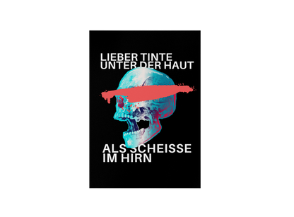 Tinte unter der Haut - Poster Poster     Tattoo Fashion von inked-mafia.de. Dieses Teil gehört in jeden Kleiderschrank eines inked-rebels! Finde ideale Geschenke für Tätowierte, Tattoofans oder Tätowierer.