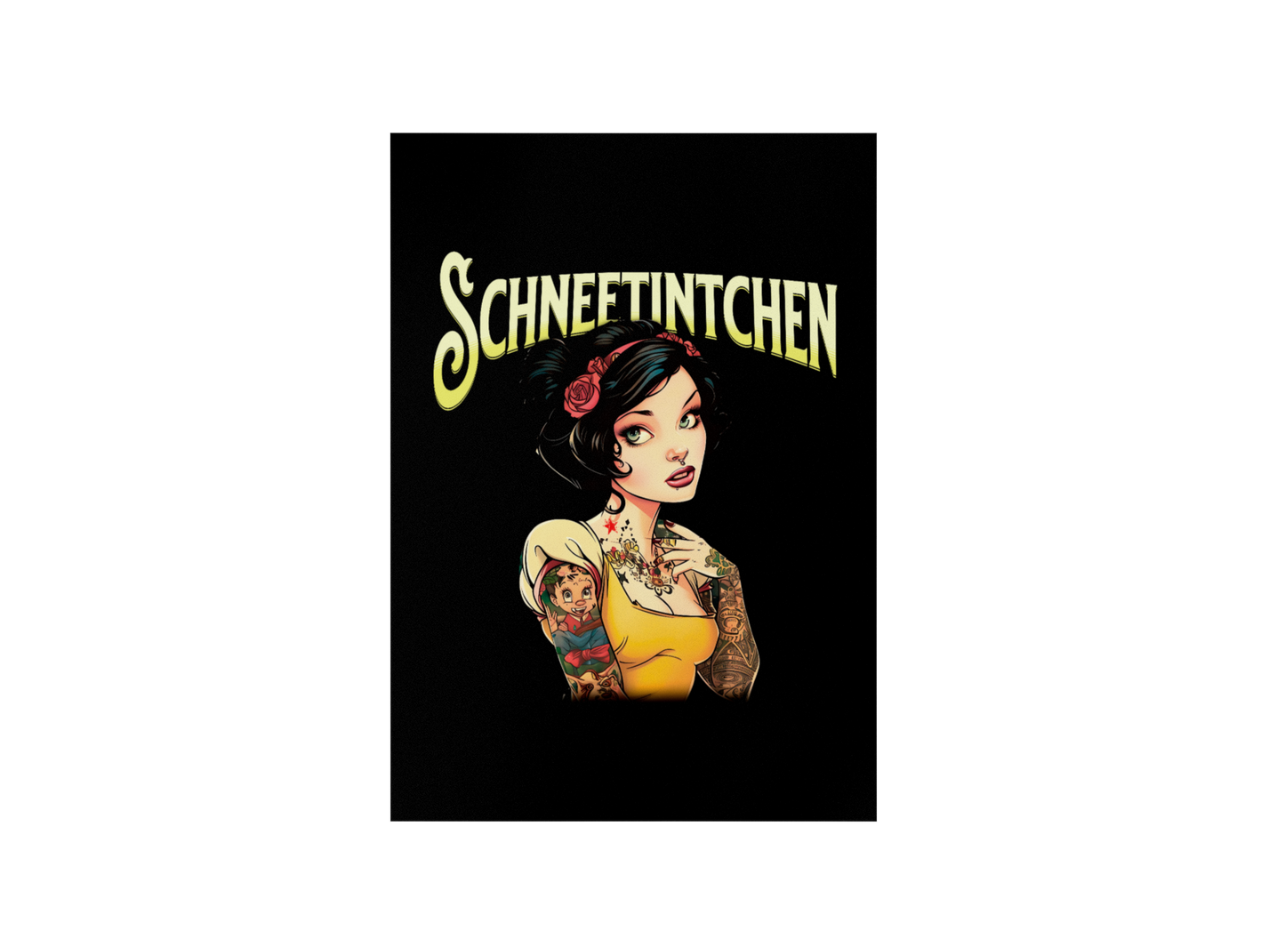 Schneetintchen - Poster Poster     Tattoo Fashion von inked-mafia.de. Dieses Teil gehört in jeden Kleiderschrank eines inked-rebels! Finde ideale Geschenke für Tätowierte, Tattoofans oder Tätowierer.