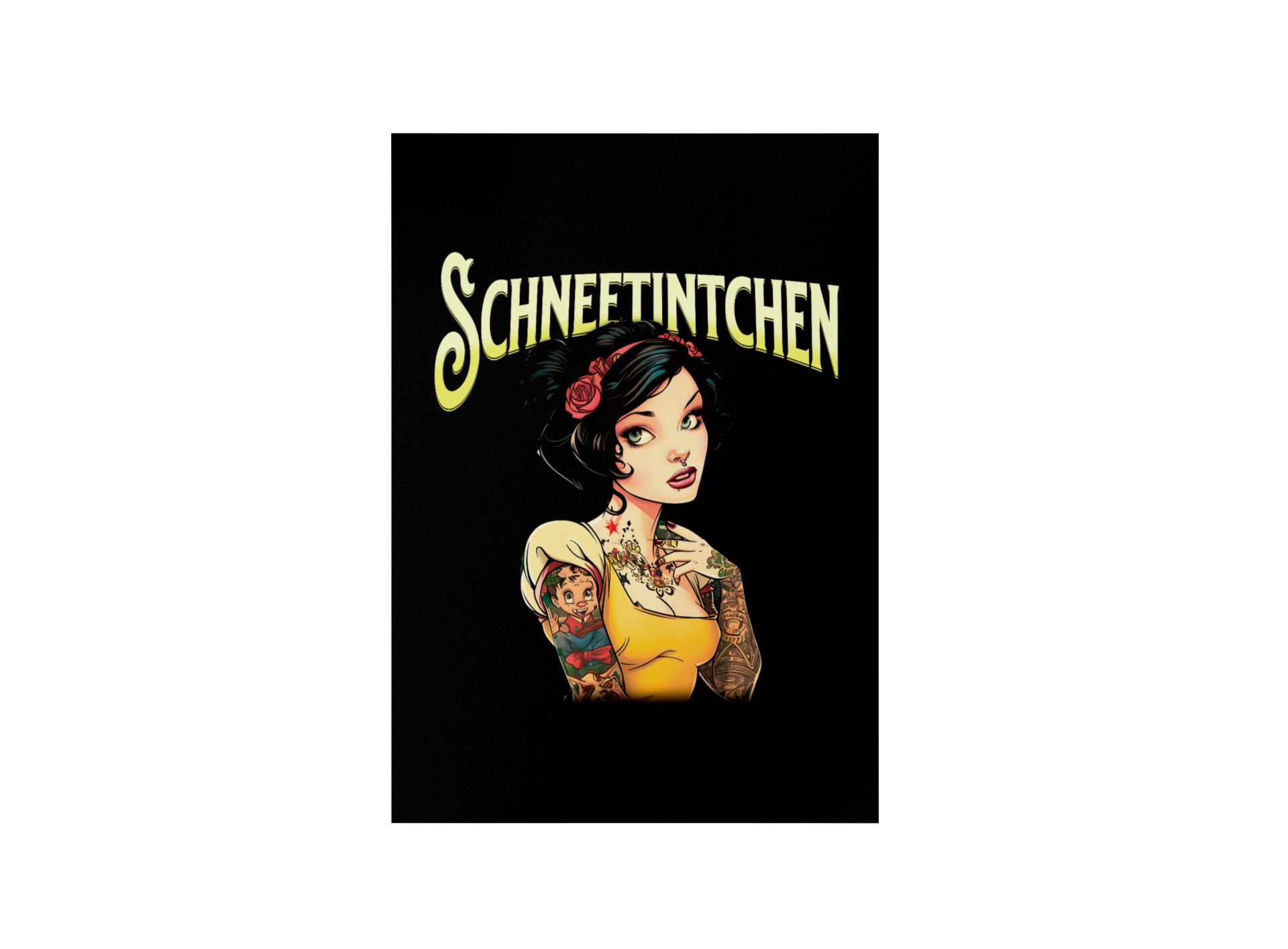 Schneetintchen - Poster Poster     Tattoo Fashion von inked-mafia.de. Dieses Teil gehört in jeden Kleiderschrank eines inked-rebels! Finde ideale Geschenke für Tätowierte, Tattoofans oder Tätowierer.