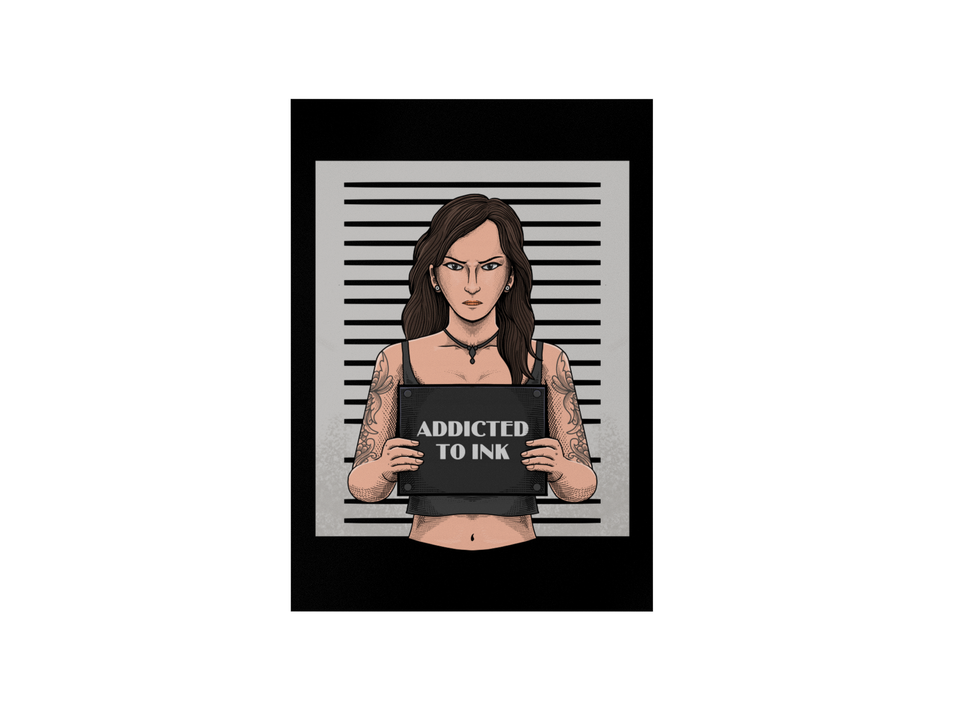 Addicted to ink - Poster Poster     Tattoo Fashion von inked-mafia.de. Dieses Teil gehört in jeden Kleiderschrank eines inked-rebels! Finde ideale Geschenke für Tätowierte, Tattoofans oder Tätowierer.