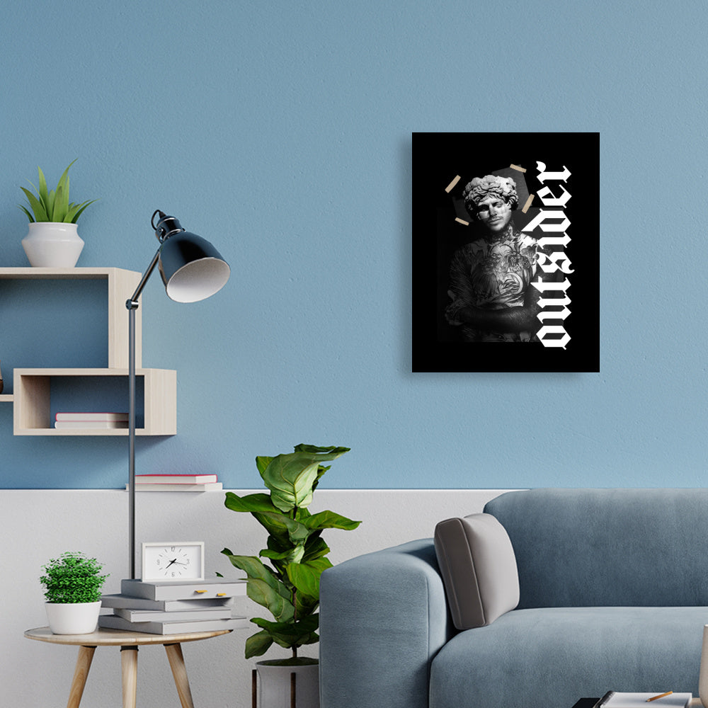Outsider - Poster Poster  45cm x 60cm   Tattoo Fashion von inked-mafia.de. Dieses Teil gehört in jeden Kleiderschrank eines inked-rebels! Finde ideale Geschenke für Tätowierte, Tattoofans oder Tätowierer.