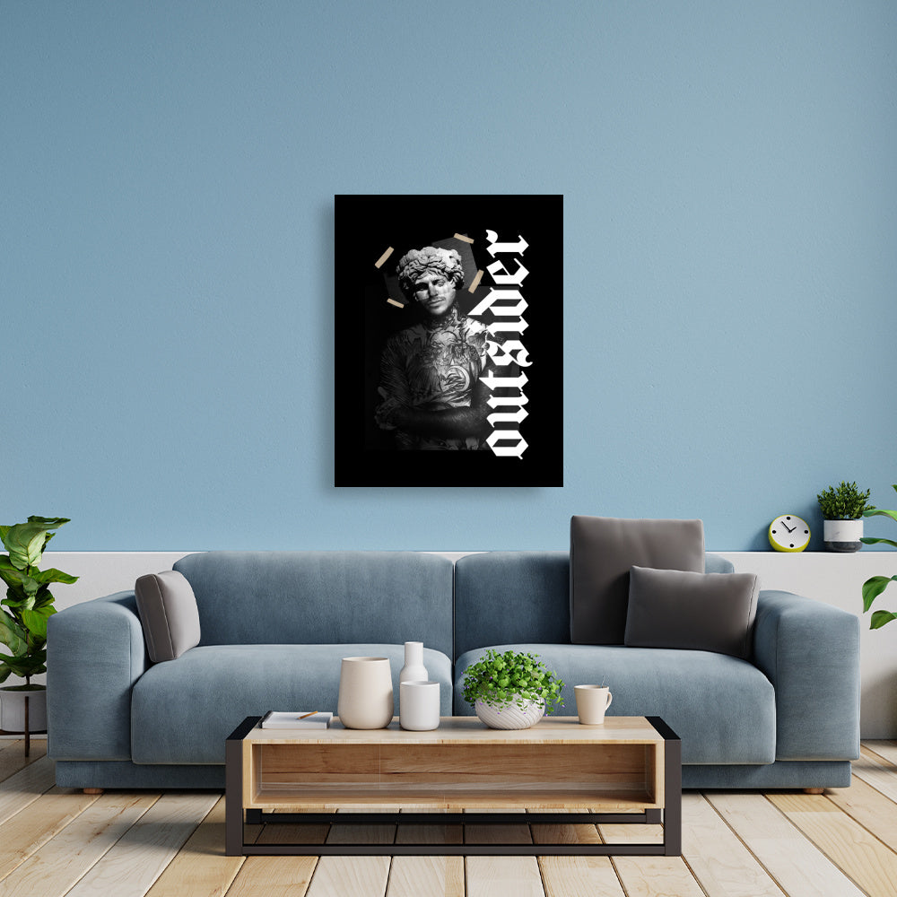 Outsider - Poster Poster  60cm x 80cm   Tattoo Fashion von inked-mafia.de. Dieses Teil gehört in jeden Kleiderschrank eines inked-rebels! Finde ideale Geschenke für Tätowierte, Tattoofans oder Tätowierer.