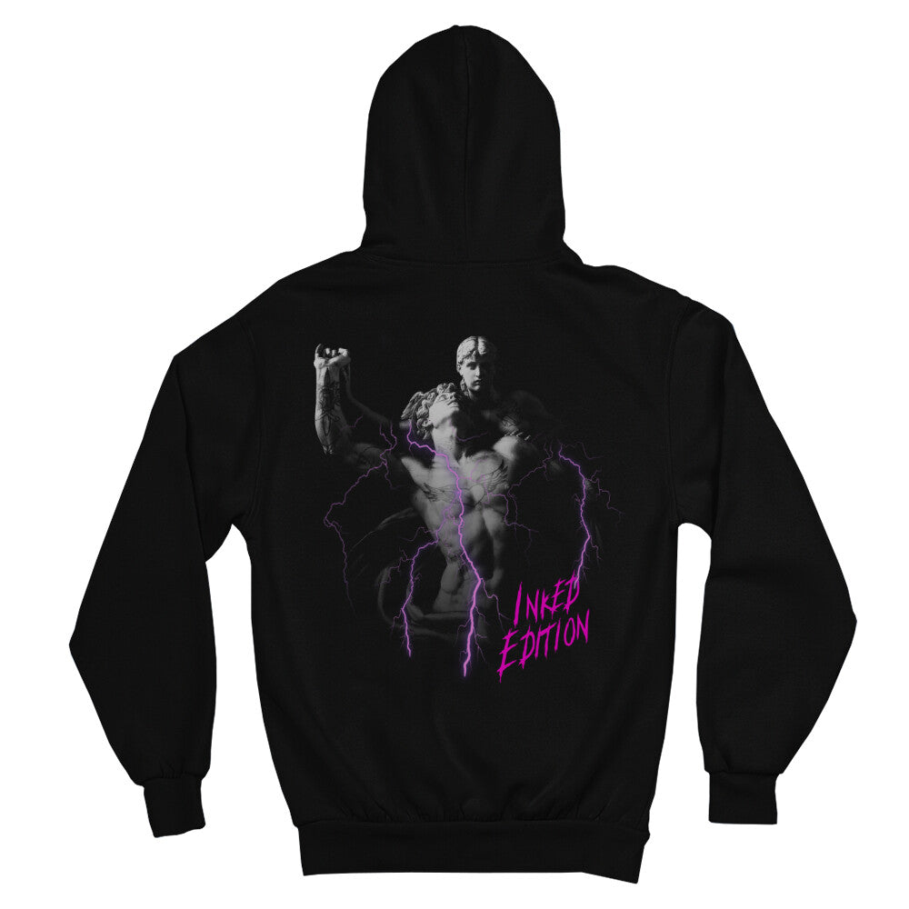 Inked Edition - Heavy Oversized Backprint Hoodie Hoodie  XS Schwarz  Tattoo Fashion von inked-mafia.de. Dieses Teil gehört in jeden Kleiderschrank eines inked-rebels! Finde ideale Geschenke für Tätowierte, Tattoofans oder Tätowierer.