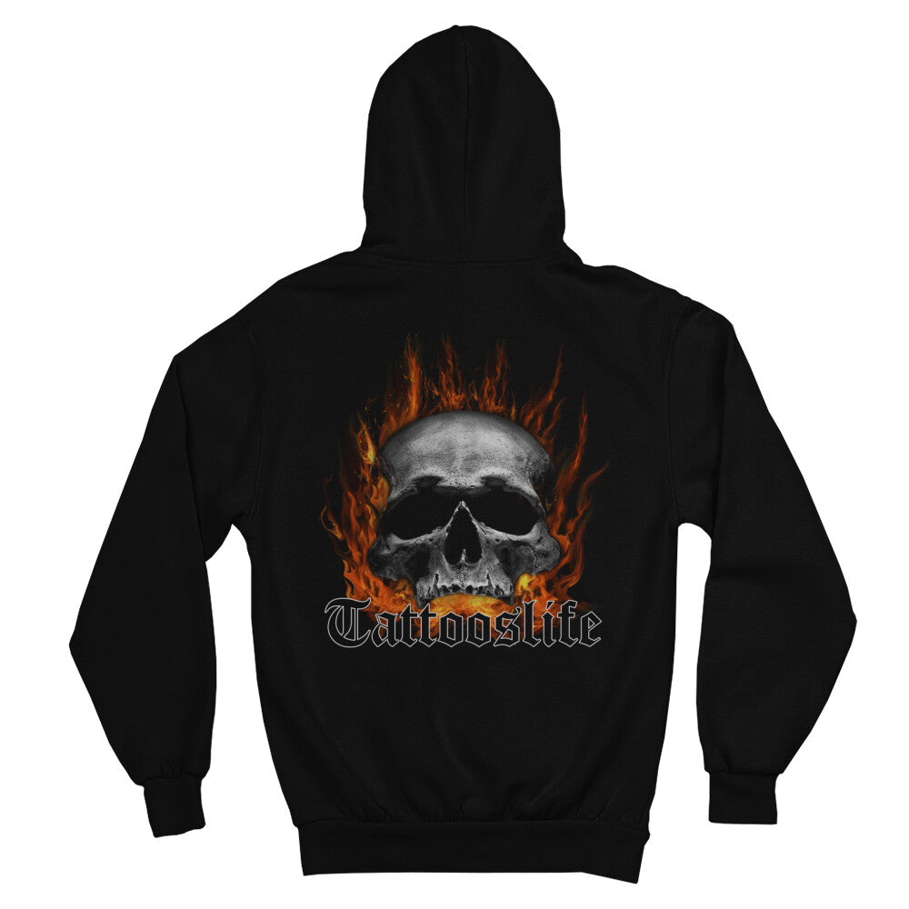 Tattooslife - Heavy Oversized Backprint Hoodie Hoodie  XS Schwarz  Tattoo Fashion von inked-mafia.de. Dieses Teil gehört in jeden Kleiderschrank eines inked-rebels! Finde ideale Geschenke für Tätowierte, Tattoofans oder Tätowierer.