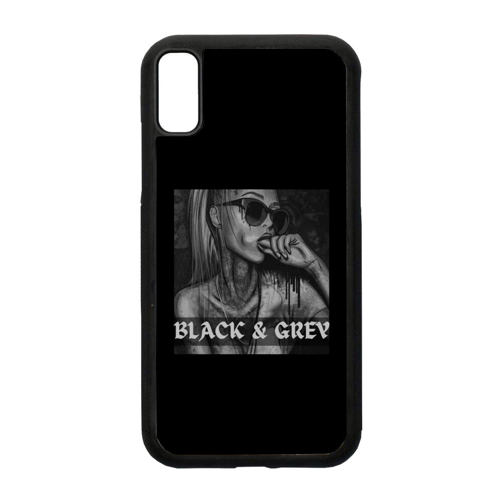 Black & grey - iPhone Hülle CoverLarge     Tattoo Fashion von inked-mafia.de. Dieses Teil gehört in jeden Kleiderschrank eines inked-rebels! Finde ideale Geschenke für Tätowierte, Tattoofans oder Tätowierer.