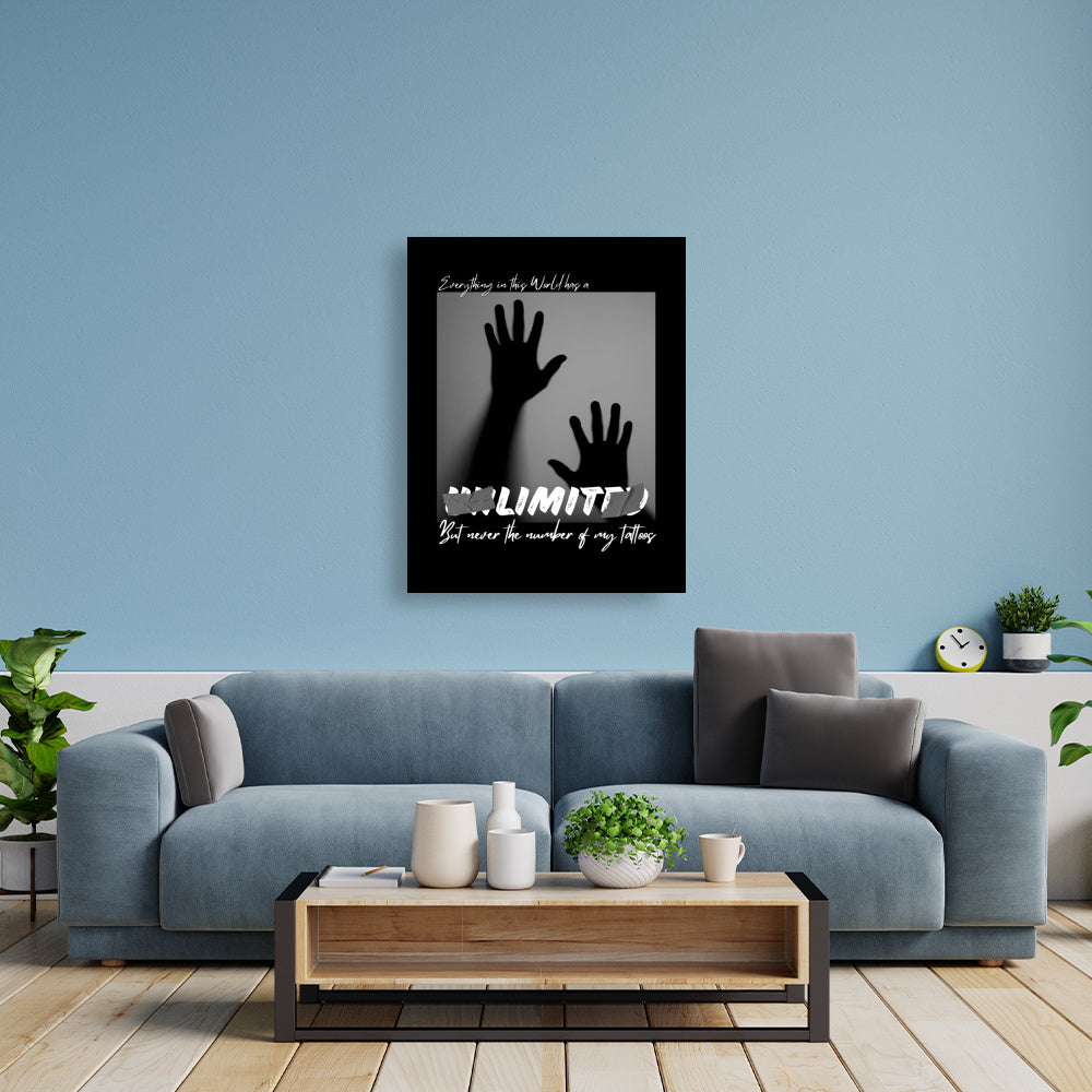 Limit - Poster Poster  60cm x 80cm   Tattoo Fashion von inked-mafia.de. Dieses Teil gehört in jeden Kleiderschrank eines inked-rebels! Finde ideale Geschenke für Tätowierte, Tattoofans oder Tätowierer.