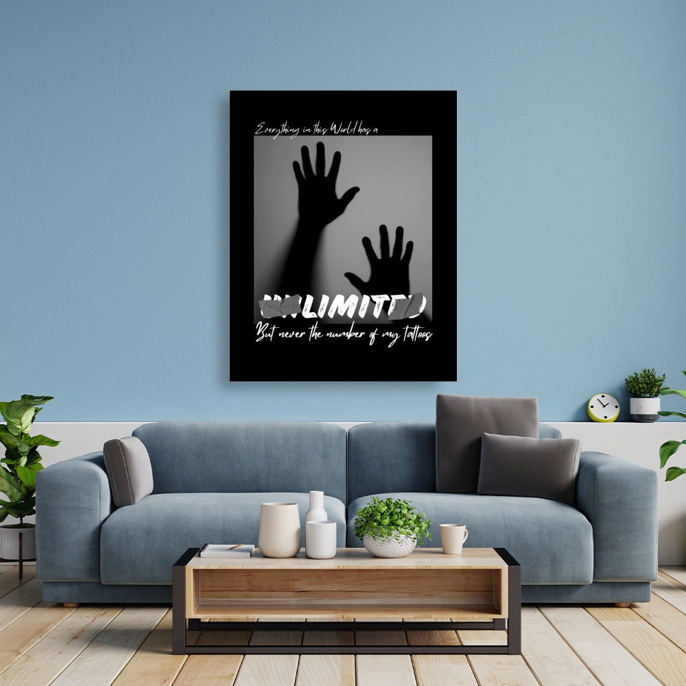 Limit - Poster Poster  90cm x 120cm   Tattoo Fashion von inked-mafia.de. Dieses Teil gehört in jeden Kleiderschrank eines inked-rebels! Finde ideale Geschenke für Tätowierte, Tattoofans oder Tätowierer.