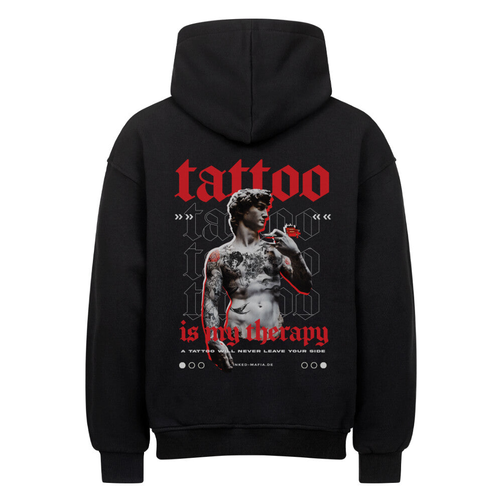 Therapy - Heavy Oversized Backprint Hoodie Hoodie     Tattoo Fashion von inked-mafia.de. Dieses Teil gehört in jeden Kleiderschrank eines inked-rebels! Finde ideale Geschenke für Tätowierte, Tattoofans oder Tätowierer.