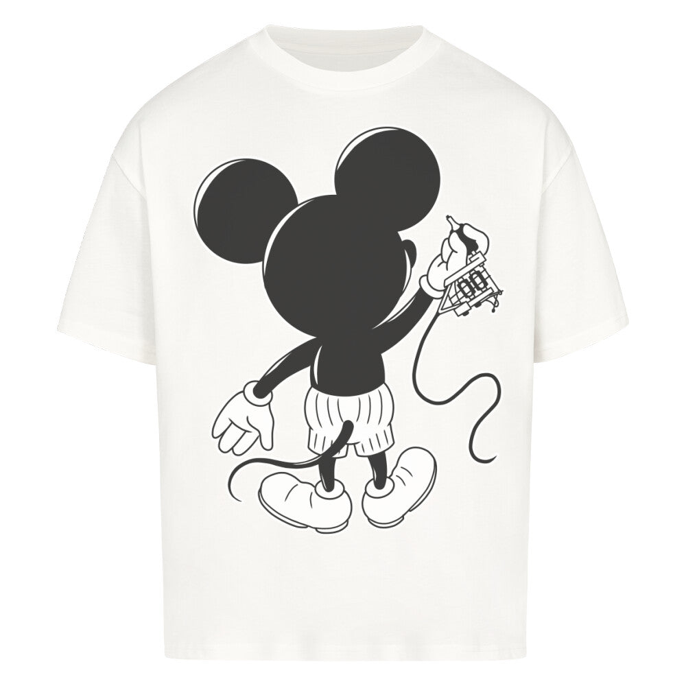 Inking Mouse - Heavy Oversized Shirt T-Shirt  XS Weiß  Tattoo Fashion von inked-mafia.de. Dieses Teil gehört in jeden Kleiderschrank eines inked-rebels! Finde ideale Geschenke für Tätowierte, Tattoofans oder Tätowierer.