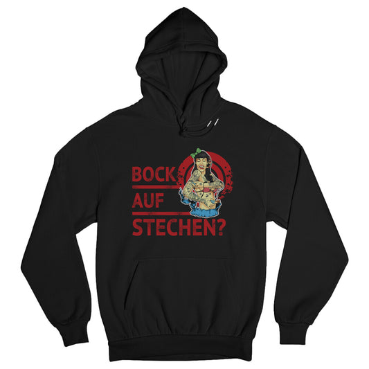 Bock auf Stechen? - Hoodie Hoodie  S Schwarz  Tattoo Fashion von inked-mafia.de. Dieses Teil gehört in jeden Kleiderschrank eines inked-rebels! Finde ideale Geschenke für Tätowierte, Tattoofans oder Tätowierer.