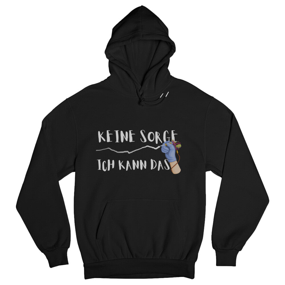 Ich kann das - Hoodie Hoodie  S Schwarz  Tattoo Fashion von inked-mafia.de. Dieses Teil gehört in jeden Kleiderschrank eines inked-rebels! Finde ideale Geschenke für Tätowierte, Tattoofans oder Tätowierer.