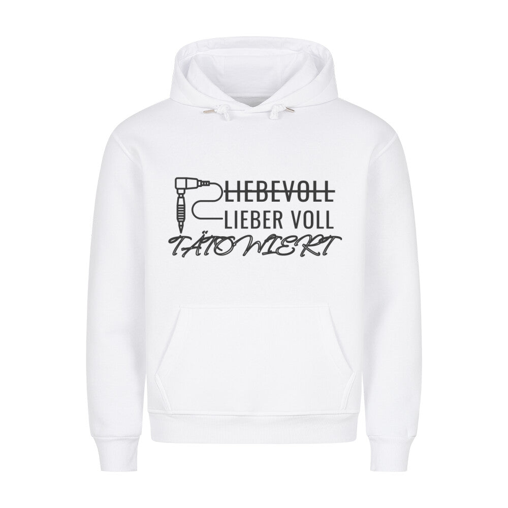 Liebevoll - Hoodie Hoodie  S Weiß  Tattoo Fashion von inked-mafia.de. Dieses Teil gehört in jeden Kleiderschrank eines inked-rebels! Finde ideale Geschenke für Tätowierte, Tattoofans oder Tätowierer.