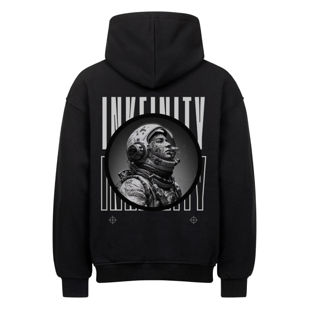 Inkfinity - Heavy Oversized Backprint Hoodie Hoodie  XS Schwarz  Tattoo Fashion von inked-mafia.de. Dieses Teil gehört in jeden Kleiderschrank eines inked-rebels! Finde ideale Geschenke für Tätowierte, Tattoofans oder Tätowierer.