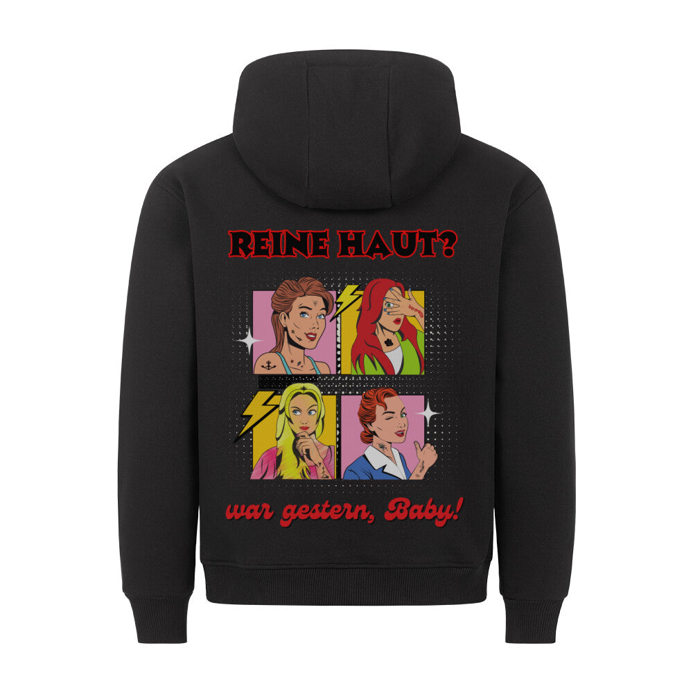 Reine Haut - Backprint Hoodie Hoodie  S Schwarz  Tattoo Fashion von inked-mafia.de. Dieses Teil gehört in jeden Kleiderschrank eines inked-rebels! Finde ideale Geschenke für Tätowierte, Tattoofans oder Tätowierer.