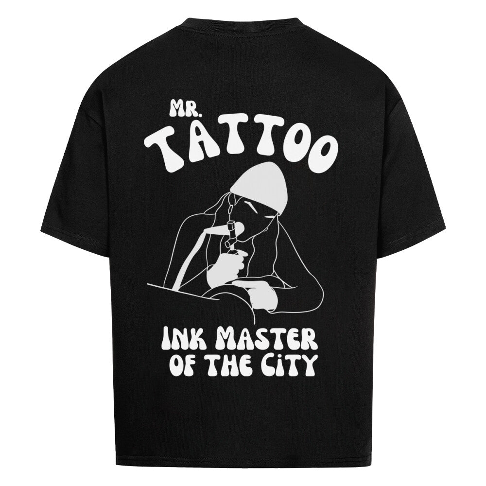 Mr. Tattoo - Heavy Oversized Backprint Shirt T-Shirt  XS Schwarz  Tattoo Fashion von inked-mafia.de. Dieses Teil gehört in jeden Kleiderschrank eines inked-rebels! Finde ideale Geschenke für Tätowierte, Tattoofans oder Tätowierer.