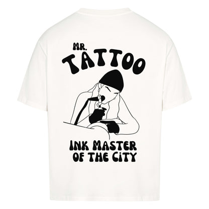 Mr. Tattoo - Heavy Oversized Backprint Shirt T-Shirt  XS Weiß  Tattoo Fashion von inked-mafia.de. Dieses Teil gehört in jeden Kleiderschrank eines inked-rebels! Finde ideale Geschenke für Tätowierte, Tattoofans oder Tätowierer.