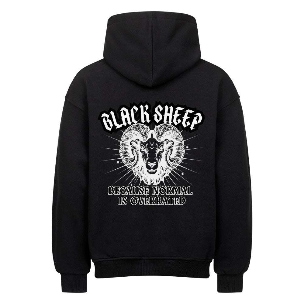 Black Sheep - Heavy Oversized Backprint Hoodie Hoodie  XS Schwarz  Tattoo Fashion von inked-mafia.de. Dieses Teil gehört in jeden Kleiderschrank eines inked-rebels! Finde ideale Geschenke für Tätowierte, Tattoofans oder Tätowierer.