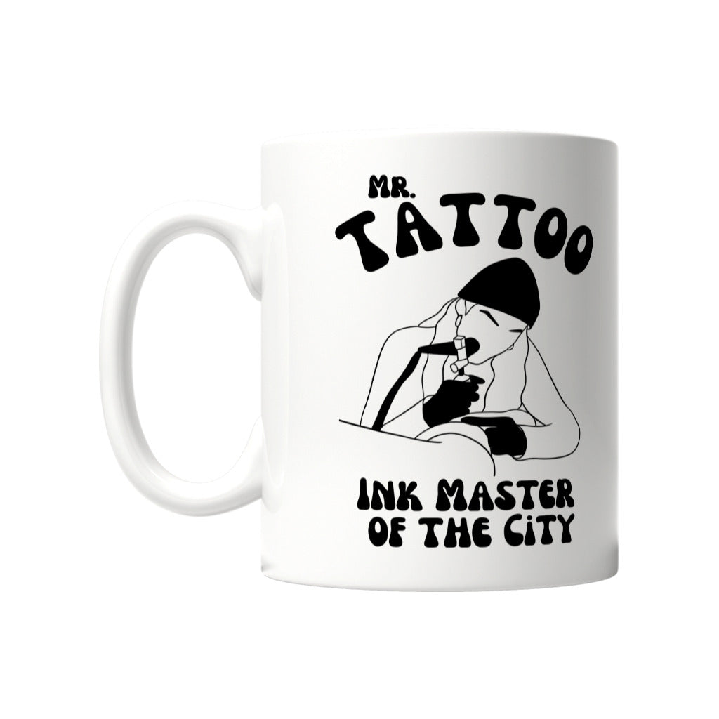 Mr. Tattoo - Tasse Mug     Tattoo Fashion von inked-mafia.de. Dieses Teil gehört in jeden Kleiderschrank eines inked-rebels! Finde ideale Geschenke für Tätowierte, Tattoofans oder Tätowierer.