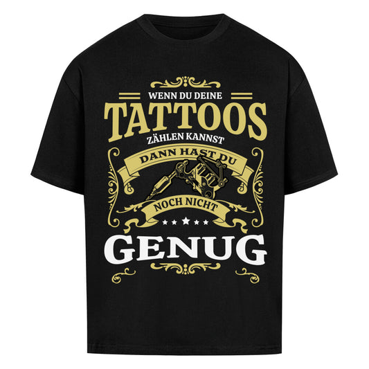 Zählen - Heavy Oversized Shirt T-Shirt  XS Schwarz  Tattoo Fashion von inked-mafia.de. Dieses Teil gehört in jeden Kleiderschrank eines inked-rebels! Finde ideale Geschenke für Tätowierte, Tattoofans oder Tätowierer.