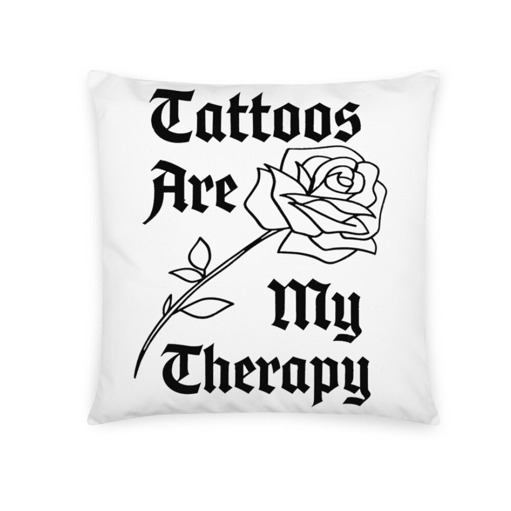 Therapy - Kissen Pillow     Tattoo Fashion von inked-mafia.de. Dieses Teil gehört in jeden Kleiderschrank eines inked-rebels! Finde ideale Geschenke für Tätowierte, Tattoofans oder Tätowierer.