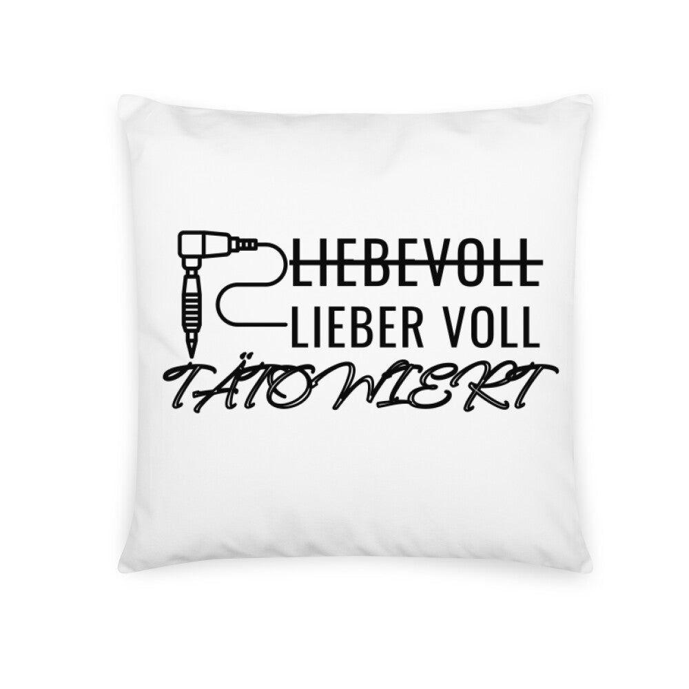 Liebevoll - Kissen Pillow     Tattoo Fashion von inked-mafia.de. Dieses Teil gehört in jeden Kleiderschrank eines inked-rebels! Finde ideale Geschenke für Tätowierte, Tattoofans oder Tätowierer.