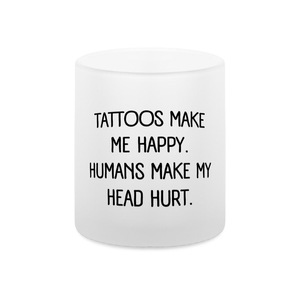 Happy - Teelichtglas Mug     Tattoo Fashion von inked-mafia.de. Dieses Teil gehört in jeden Kleiderschrank eines inked-rebels! Finde ideale Geschenke für Tätowierte, Tattoofans oder Tätowierer.