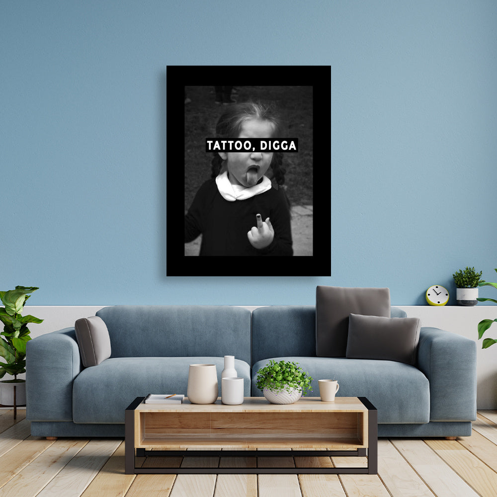 Tattoo Digga - Poster Poster  90cm x 120cm   Tattoo Fashion von inked-mafia.de. Dieses Teil gehört in jeden Kleiderschrank eines inked-rebels! Finde ideale Geschenke für Tätowierte, Tattoofans oder Tätowierer.