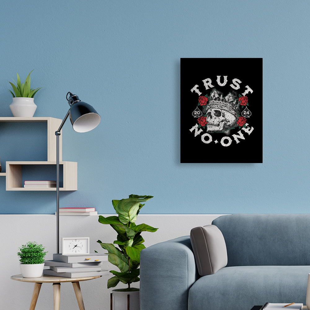Trust no one - Poster Poster  45cm x 60cm   Tattoo Fashion von inked-mafia.de. Dieses Teil gehört in jeden Kleiderschrank eines inked-rebels! Finde ideale Geschenke für Tätowierte, Tattoofans oder Tätowierer.