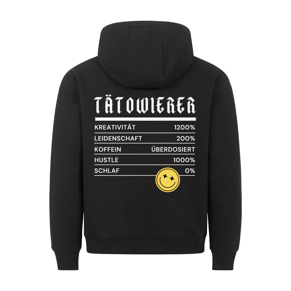 Nutrition Facts - Backprint Hoodie Hoodie  S Schwarz  Tattoo Fashion von inked-mafia.de. Dieses Teil gehört in jeden Kleiderschrank eines inked-rebels! Finde ideale Geschenke für Tätowierte, Tattoofans oder Tätowierer.