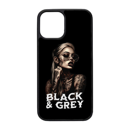 Black and Grey - iPhone Hülle CoverLarge     Tattoo Fashion von inked-mafia.de. Dieses Teil gehört in jeden Kleiderschrank eines inked-rebels! Finde ideale Geschenke für Tätowierte, Tattoofans oder Tätowierer.