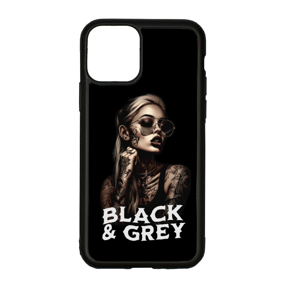 Black and Grey - iPhone Hülle CoverLarge     Tattoo Fashion von inked-mafia.de. Dieses Teil gehört in jeden Kleiderschrank eines inked-rebels! Finde ideale Geschenke für Tätowierte, Tattoofans oder Tätowierer.