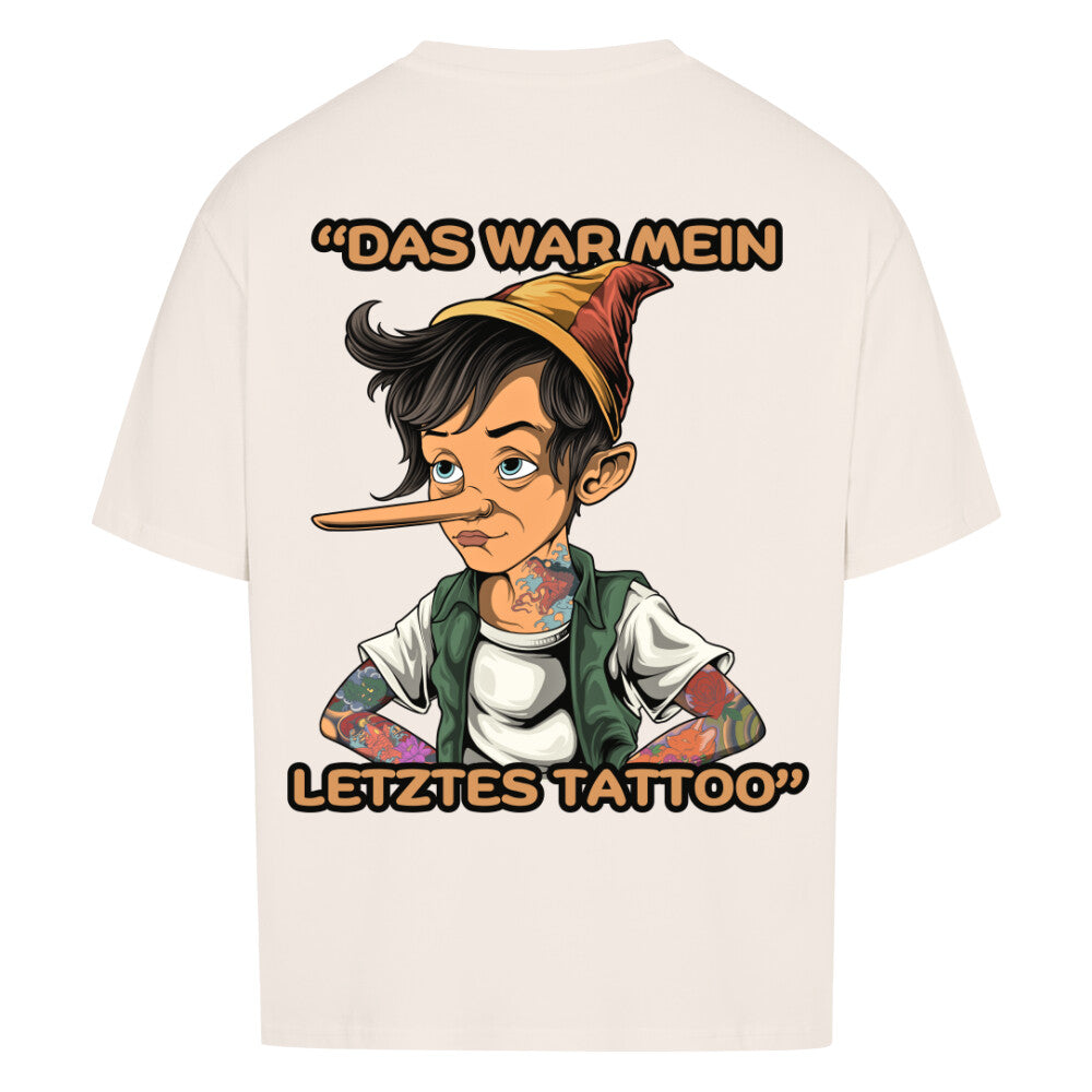 Inkocchio - Heavy Oversized Backprint Shirt T-Shirt  XS Beige  Tattoo Fashion von inked-mafia.de. Dieses Teil gehört in jeden Kleiderschrank eines inked-rebels! Finde ideale Geschenke für Tätowierte, Tattoofans oder Tätowierer.