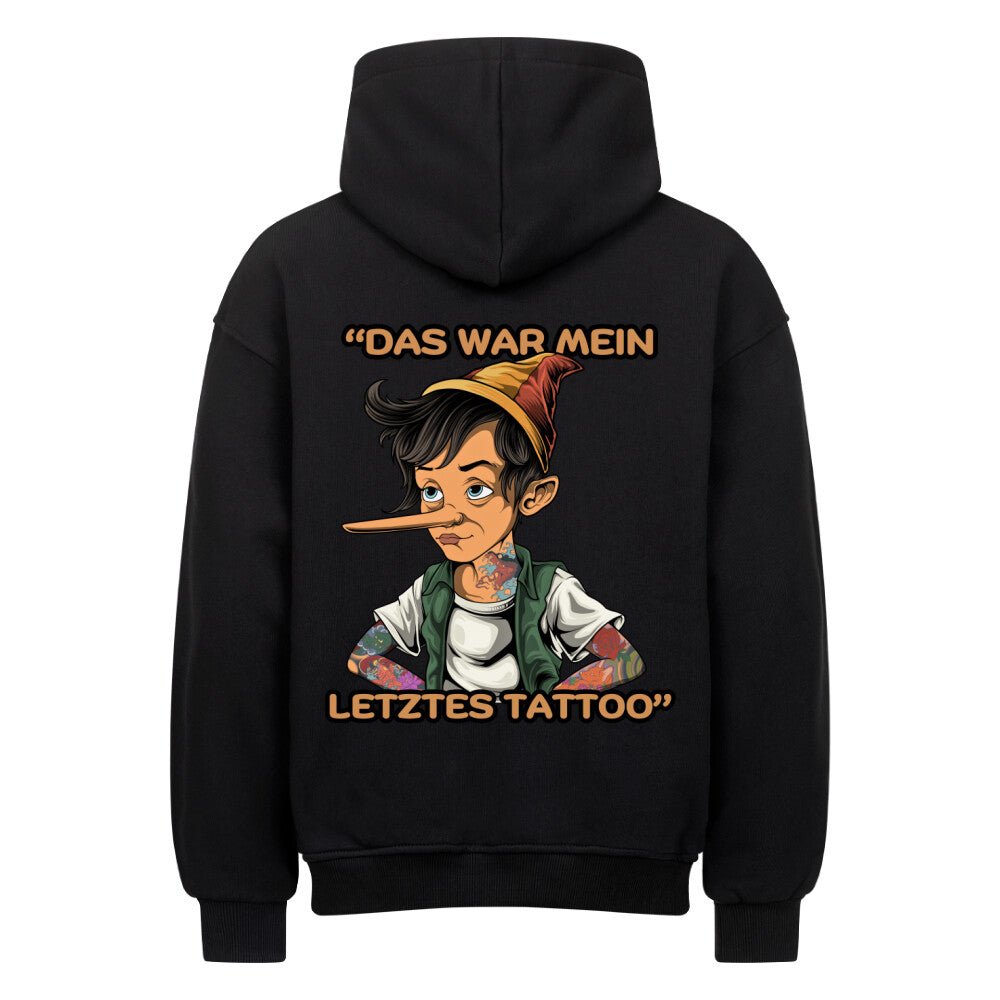 Inkocchio - Heavy Oversized Backprint Hoodie Hoodie  XS Schwarz  Tattoo Fashion von inked-mafia.de. Dieses Teil gehört in jeden Kleiderschrank eines inked-rebels! Finde ideale Geschenke für Tätowierte, Tattoofans oder Tätowierer.