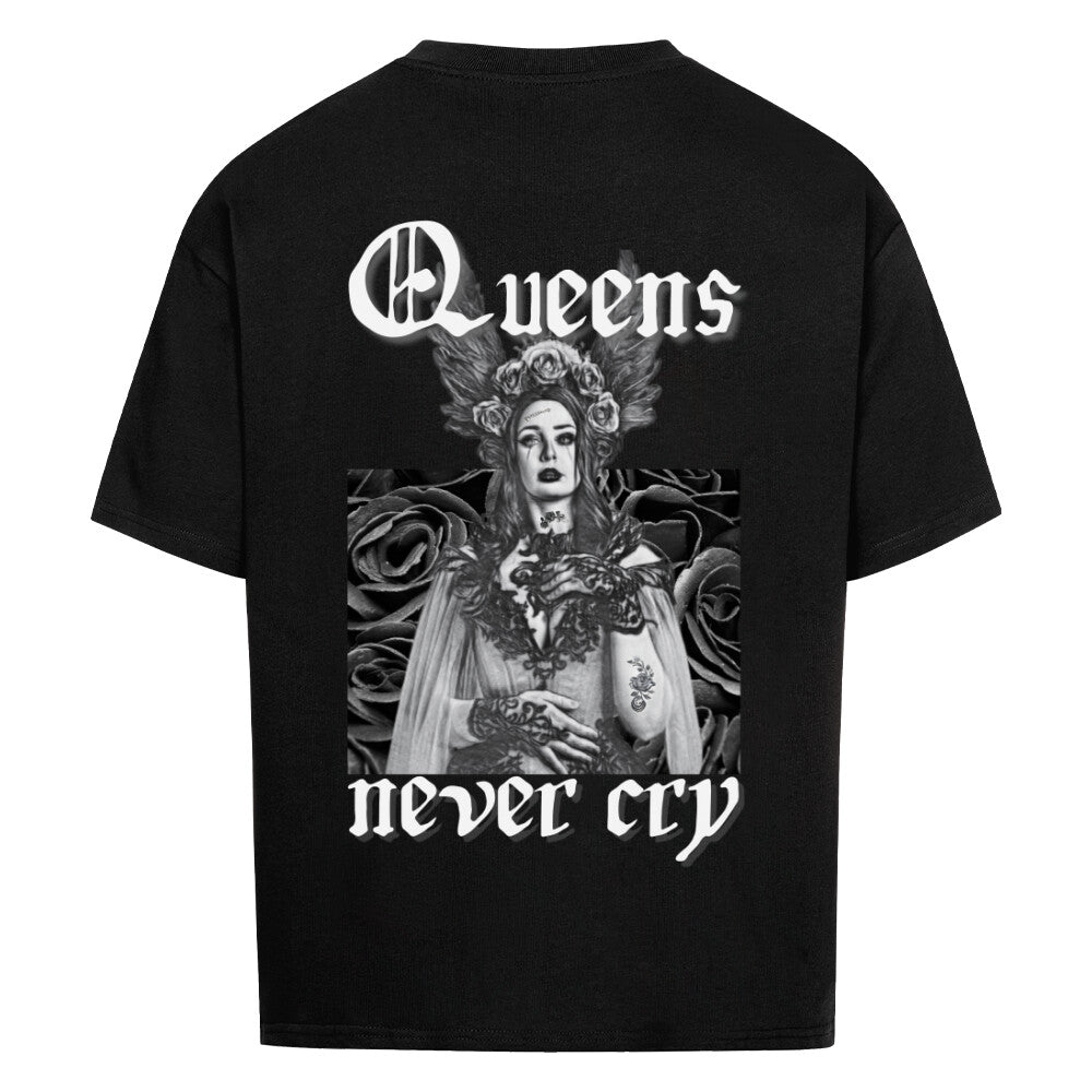 Queens - Heavy Oversized Backprint Shirt T-Shirt  XS Schwarz  Tattoo Fashion von inked-mafia.de. Dieses Teil gehört in jeden Kleiderschrank eines inked-rebels! Finde ideale Geschenke für Tätowierte, Tattoofans oder Tätowierer.