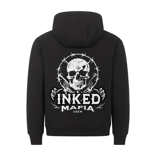 Inked-Mafia Crew - Backprint Hoodie Hoodie  S Schwarz  Tattoo Fashion von inked-mafia.de. Dieses Teil gehört in jeden Kleiderschrank eines inked-rebels! Finde ideale Geschenke für Tätowierte, Tattoofans oder Tätowierer.