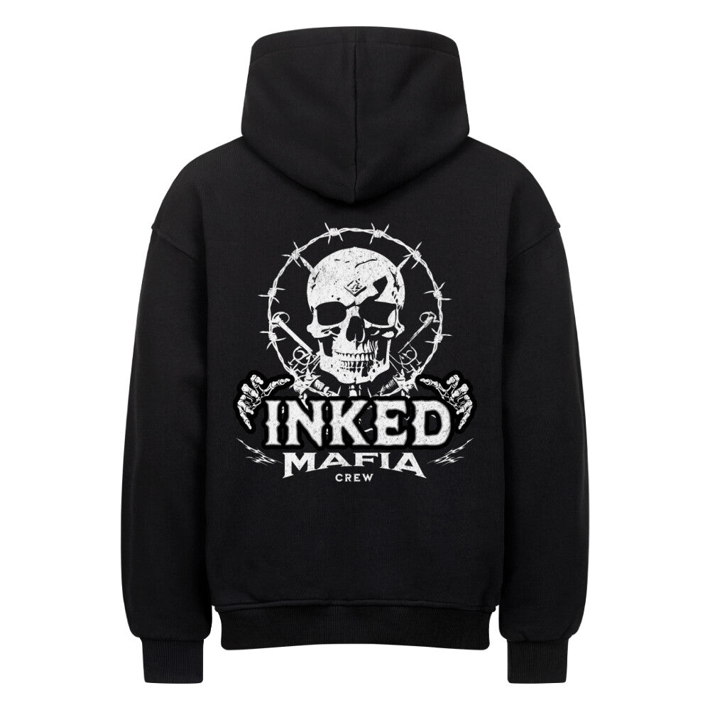 Inked-Mafia Crew - Heavy Oversized Backprint Hoodie Hoodie  XS Schwarz  Tattoo Fashion von inked-mafia.de. Dieses Teil gehört in jeden Kleiderschrank eines inked-rebels! Finde ideale Geschenke für Tätowierte, Tattoofans oder Tätowierer.