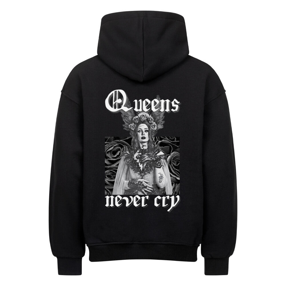 Queens - Heavy Oversized Backprint Hoodie Hoodie  XS Schwarz  Tattoo Fashion von inked-mafia.de. Dieses Teil gehört in jeden Kleiderschrank eines inked-rebels! Finde ideale Geschenke für Tätowierte, Tattoofans oder Tätowierer.