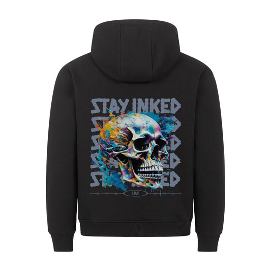 Stay inked - Backprint Hoodie Hoodie  S Schwarz  Tattoo Fashion von inked-mafia.de. Dieses Teil gehört in jeden Kleiderschrank eines inked-rebels! Finde ideale Geschenke für Tätowierte, Tattoofans oder Tätowierer.