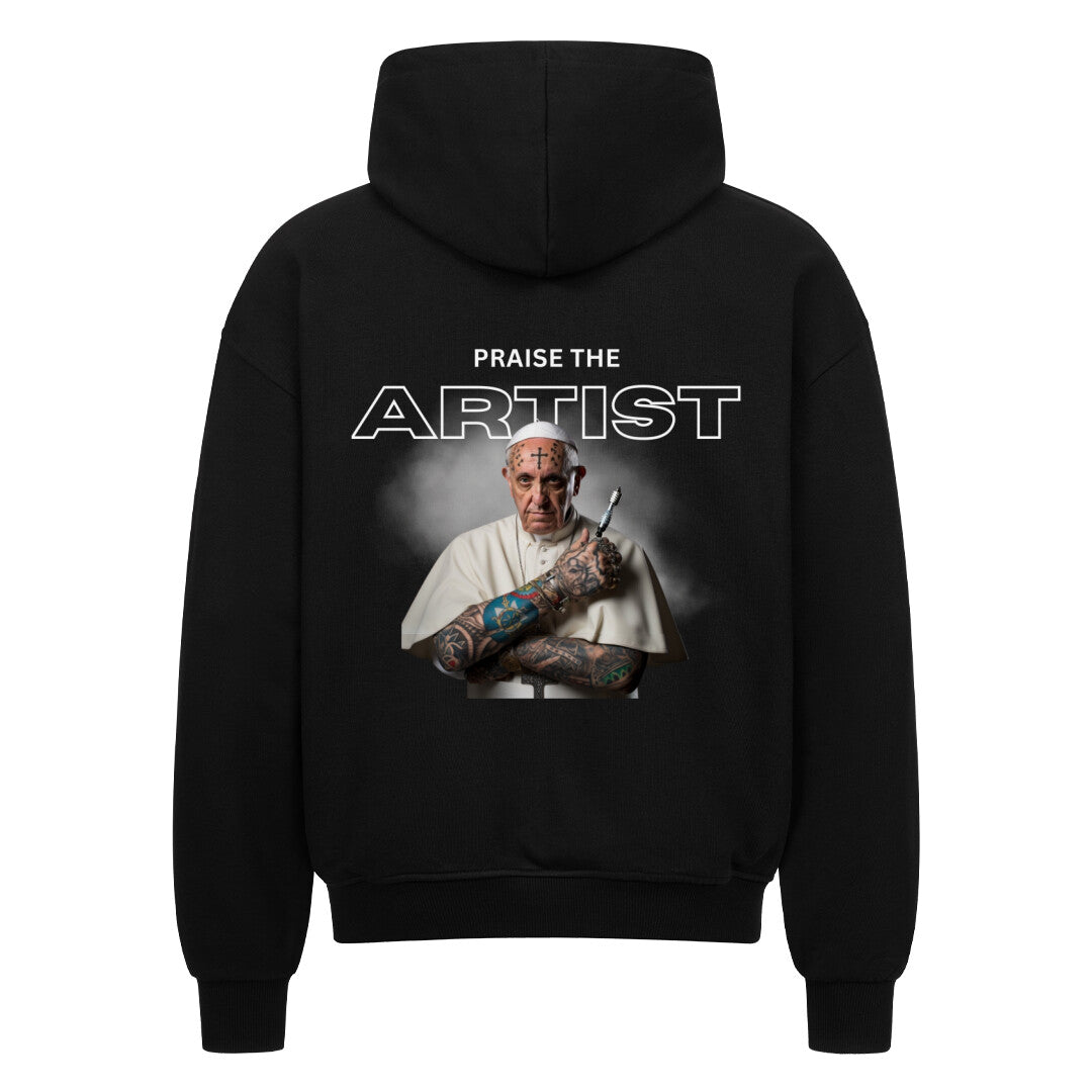 Artist - Heavy Oversized Backprint Zipper Hoodie  S Schwarz  Tattoo Fashion von inked-mafia.de. Dieses Teil gehört in jeden Kleiderschrank eines inked-rebels! Finde ideale Geschenke für Tätowierte, Tattoofans oder Tätowierer.