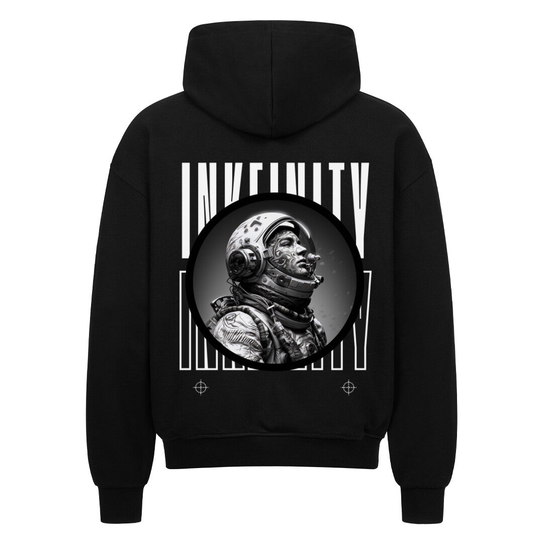 Inkfinity - Heavy Oversized Backprint Zipper Hoodie  S Schwarz  Tattoo Fashion von inked-mafia.de. Dieses Teil gehört in jeden Kleiderschrank eines inked-rebels! Finde ideale Geschenke für Tätowierte, Tattoofans oder Tätowierer.