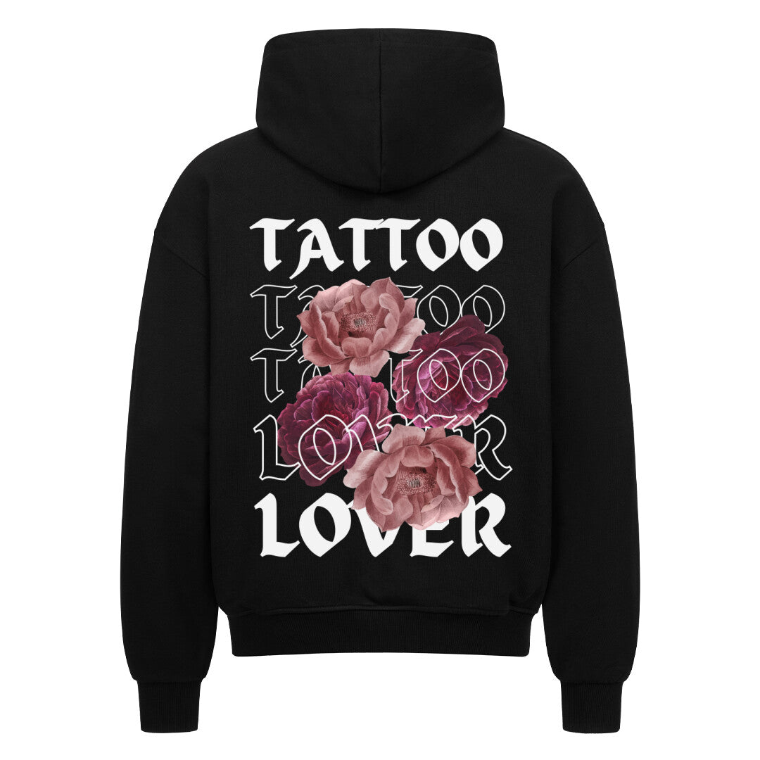 Tattoolover - Heavy Oversized Backprint Zipper Hoodie  S Schwarz  Tattoo Fashion von inked-mafia.de. Dieses Teil gehört in jeden Kleiderschrank eines inked-rebels! Finde ideale Geschenke für Tätowierte, Tattoofans oder Tätowierer.