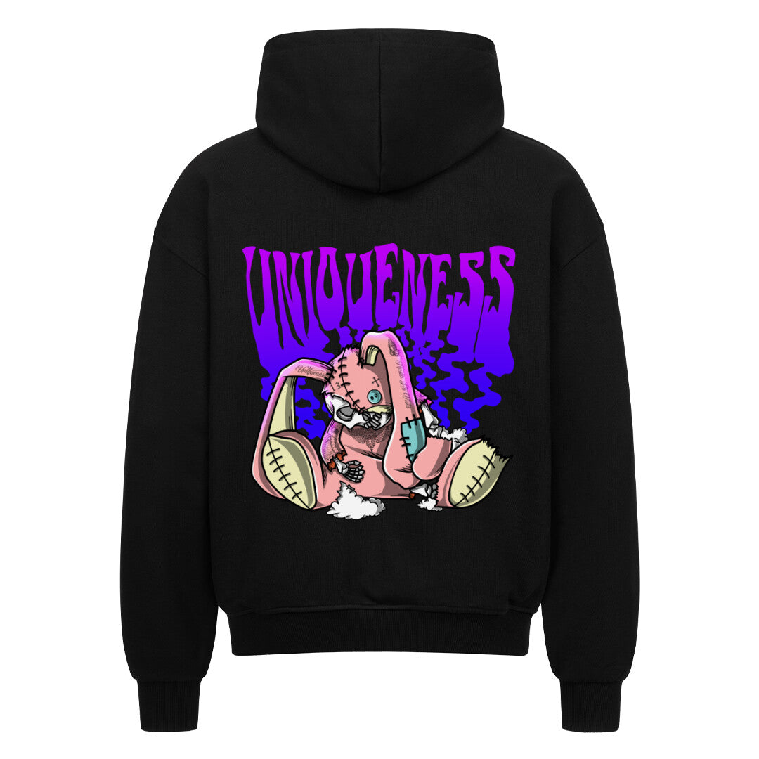 Uniqueness - Heavy Oversized Zipper Hoodie  S Schwarz  Tattoo Fashion von inked-mafia.de. Dieses Teil gehört in jeden Kleiderschrank eines inked-rebels! Finde ideale Geschenke für Tätowierte, Tattoofans oder Tätowierer.