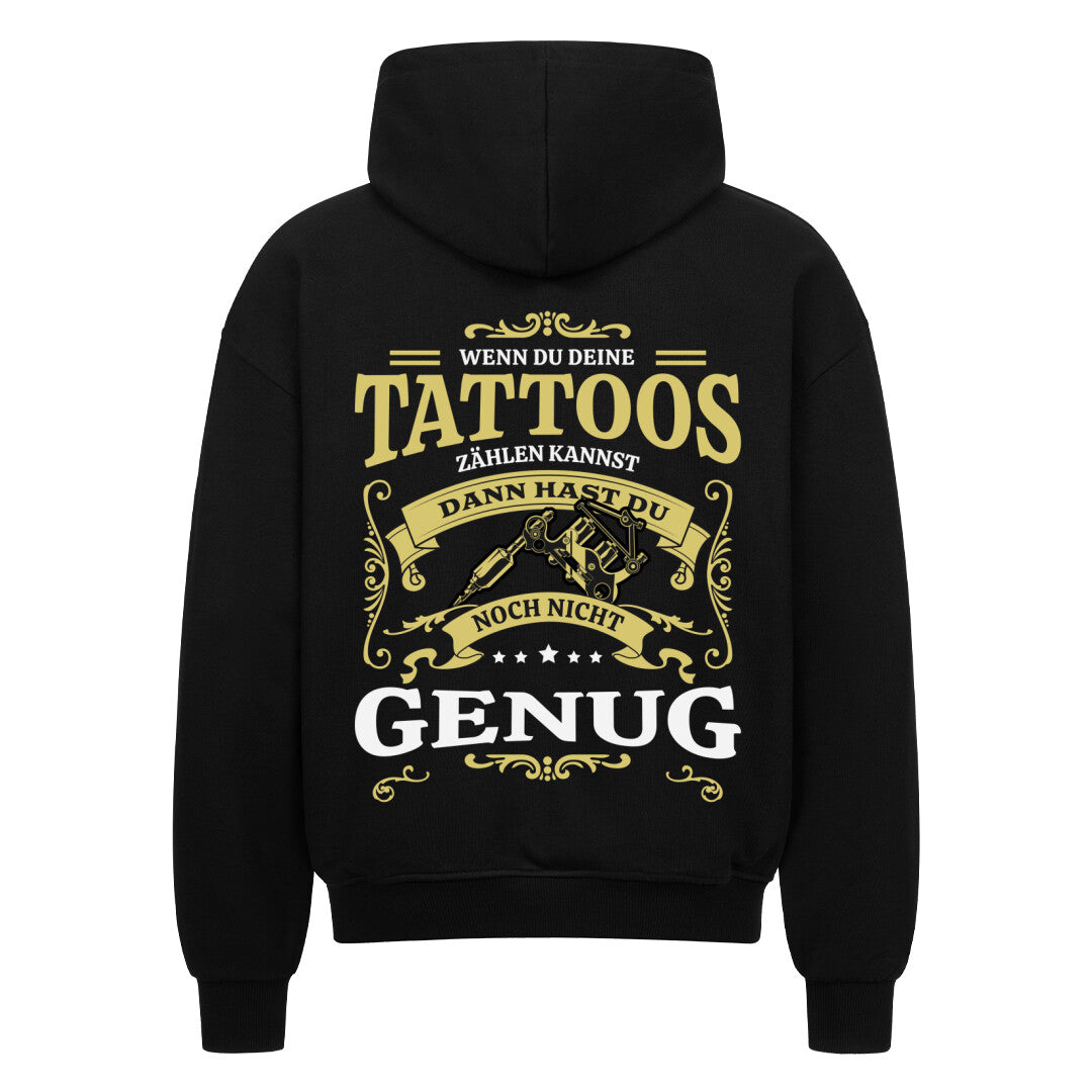 Zählen - Heavy Oversized Backprint Zipper Hoodie  S Schwarz  Tattoo Fashion von inked-mafia.de. Dieses Teil gehört in jeden Kleiderschrank eines inked-rebels! Finde ideale Geschenke für Tätowierte, Tattoofans oder Tätowierer.