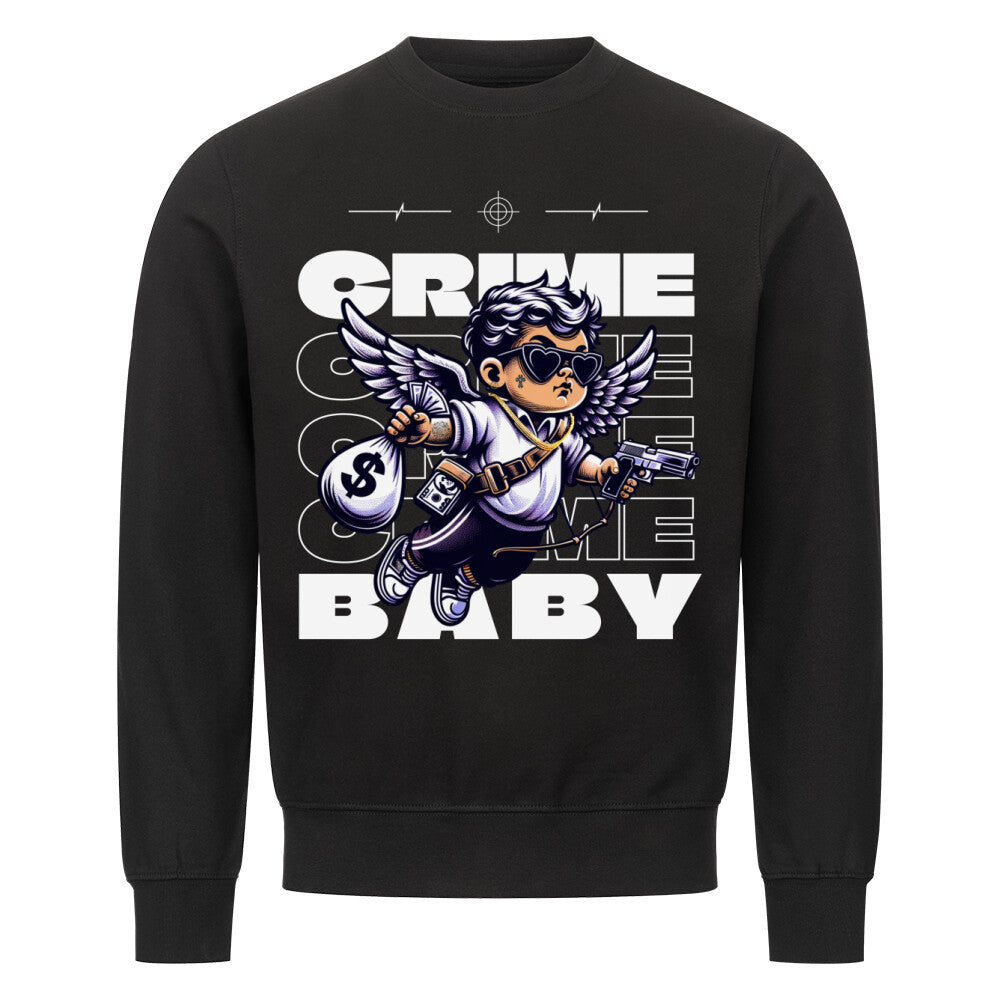 Crime Baby - Sweatshirt Sweatshirt  S Schwarz  Tattoo Fashion von inked-mafia.de. Dieses Teil gehört in jeden Kleiderschrank eines inked-rebels! Finde ideale Geschenke für Tätowierte, Tattoofans oder Tätowierer.