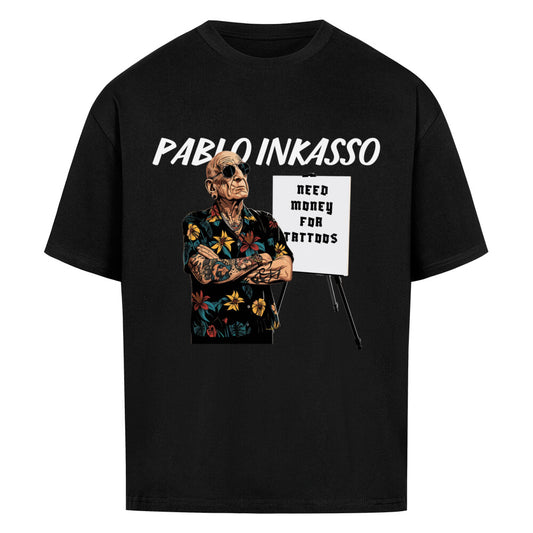 Inkasso - Heavy Oversized Backprint Shirt T-Shirt  XS Schwarz  Tattoo Fashion von inked-mafia.de. Dieses Teil gehört in jeden Kleiderschrank eines inked-rebels! Finde ideale Geschenke für Tätowierte, Tattoofans oder Tätowierer.